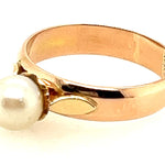 18ct Yellow Gold & Pearl Ring 