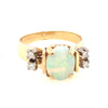 9ct Yellow and White Gold Opal and Diamond Ring