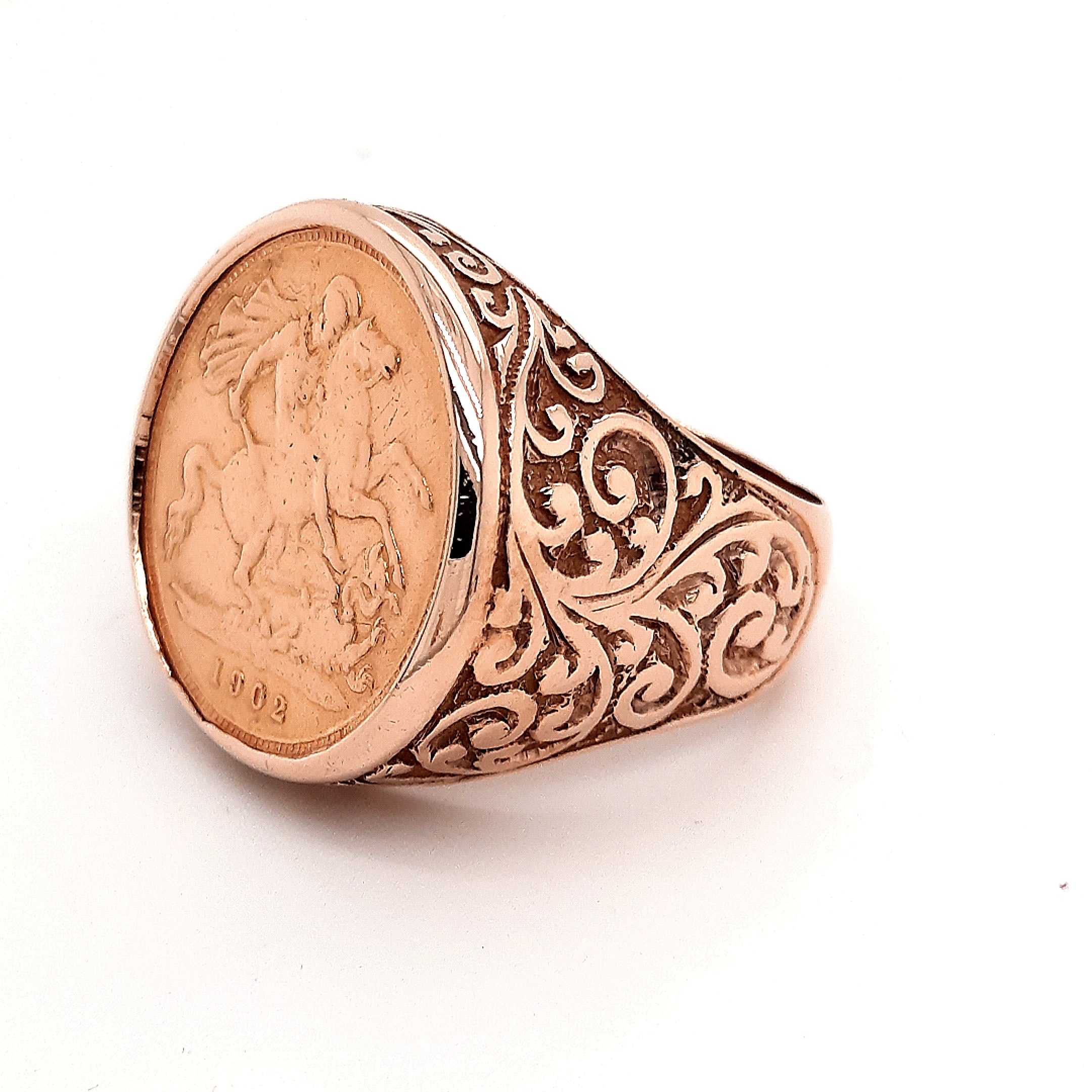 Half Sovereign 9ct Yellow Gold Ring